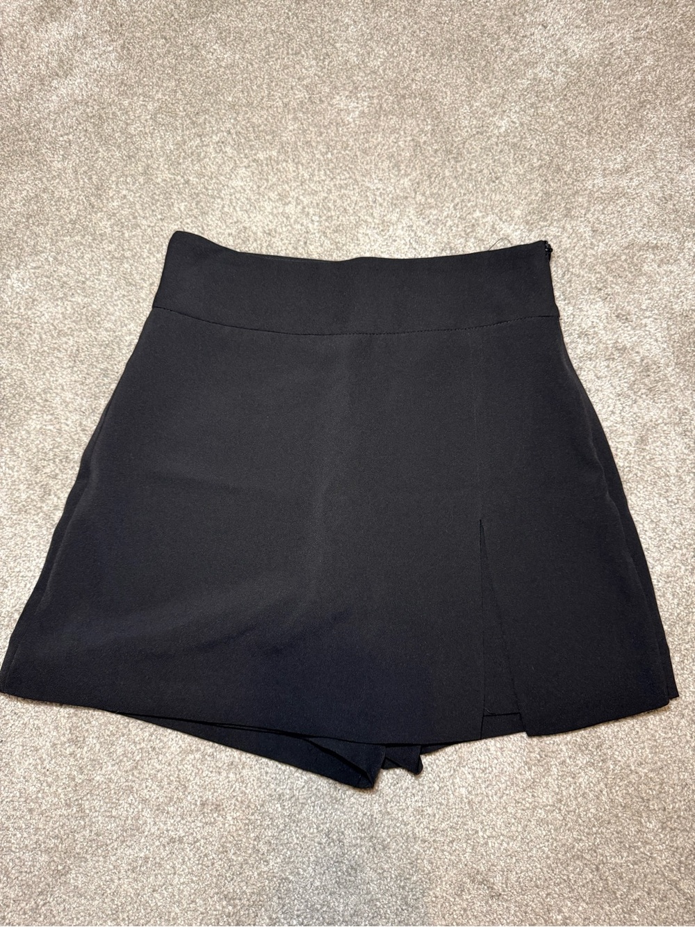 Zara Black Wrap Mini Skort Shorts XS